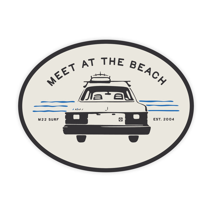 MEET AT THE BEACH STICKER