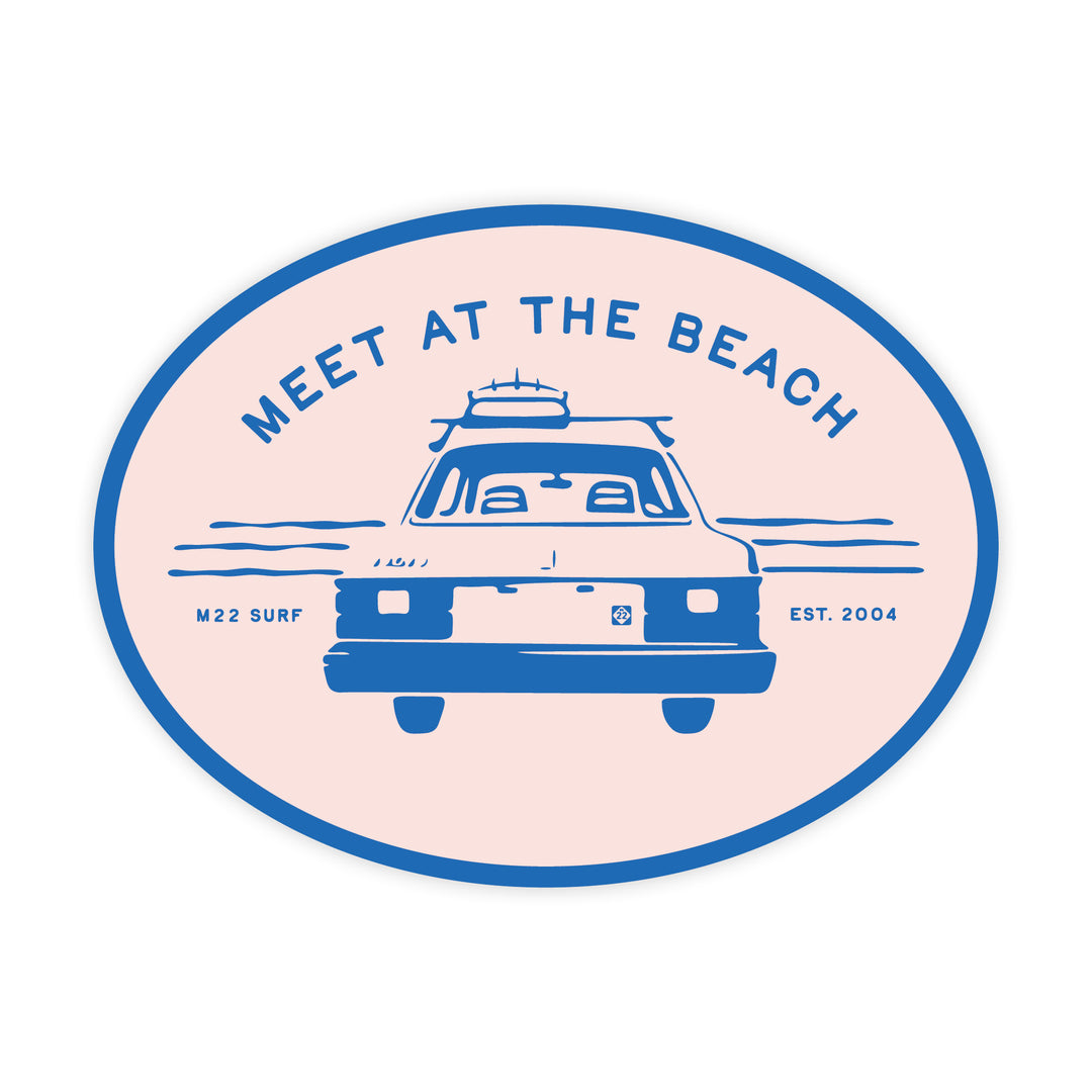 MEET AT THE BEACH STICKER