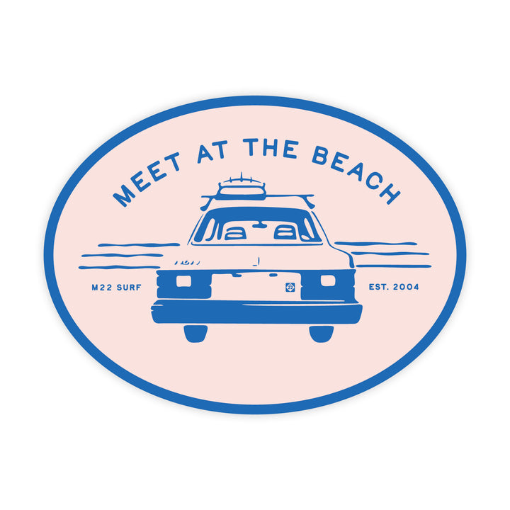 MEET AT THE BEACH STICKER